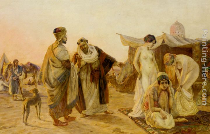The Slave Market painting - Otto Pilny The Slave Market art painting